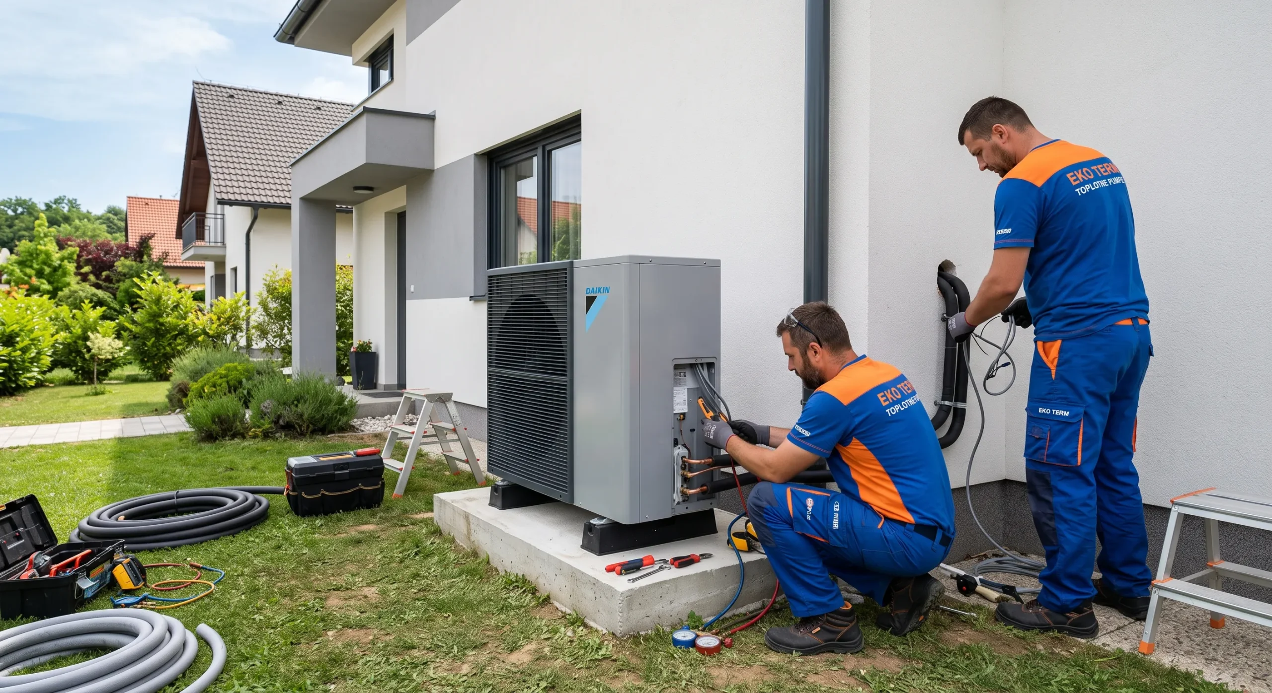 Installation einer Wärmepumpe